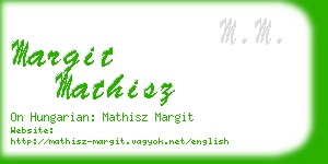 margit mathisz business card